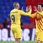Braithwaite com Messi pelo Barcelona