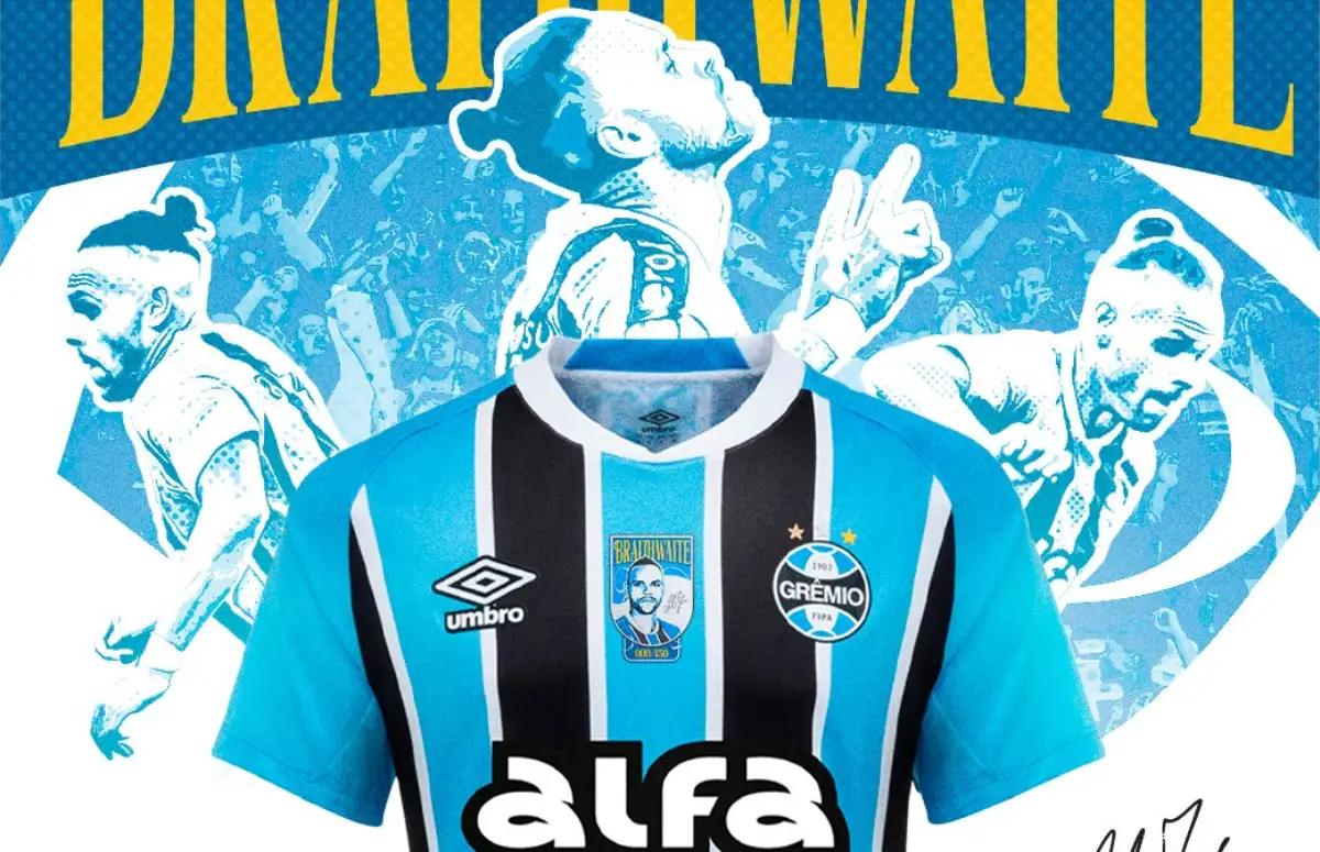 Grêmio lança camisa especial por R$ 999,90 que será entregue por Braithwaite