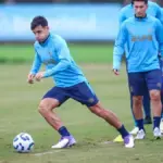 Cristaldo treina no CT Luiz Carvalho, do Grêmio