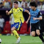 Cristiano Ronaldo em lance do jogo contra o Kawasaki Frontale, clube que foi inspirado no Grêmio