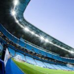 Interior da Arena do Grêmio no jogo contra o Godoy Cruz, pela Sul-Americana 2025