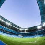 Interior da Arena do Grêmio no jogo contra o Godoy Cruz, pela Sul-Americana 2025