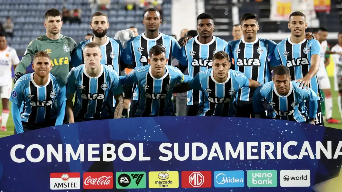 Jogadores do Grêmio na Copa Sul-Americana 2025