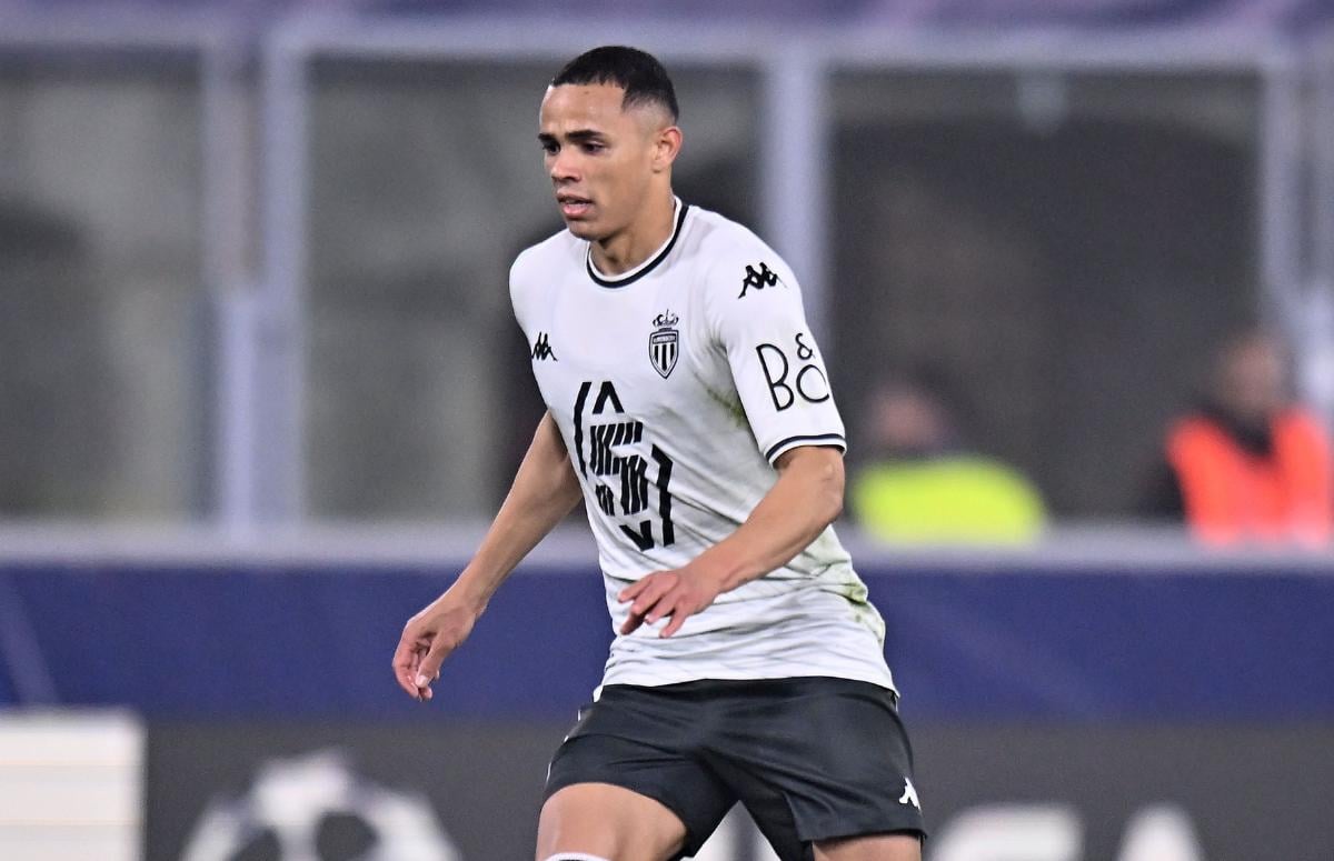 Lateral-direito Vanderson, ex-Grêmio, em lance de jogo do Monaco, da França