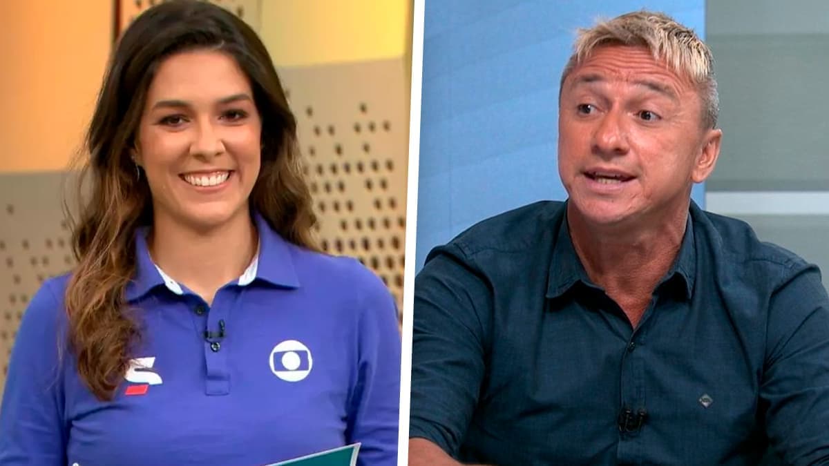 Renata Silveira e Paulo Nunes no jogo do Grêmio