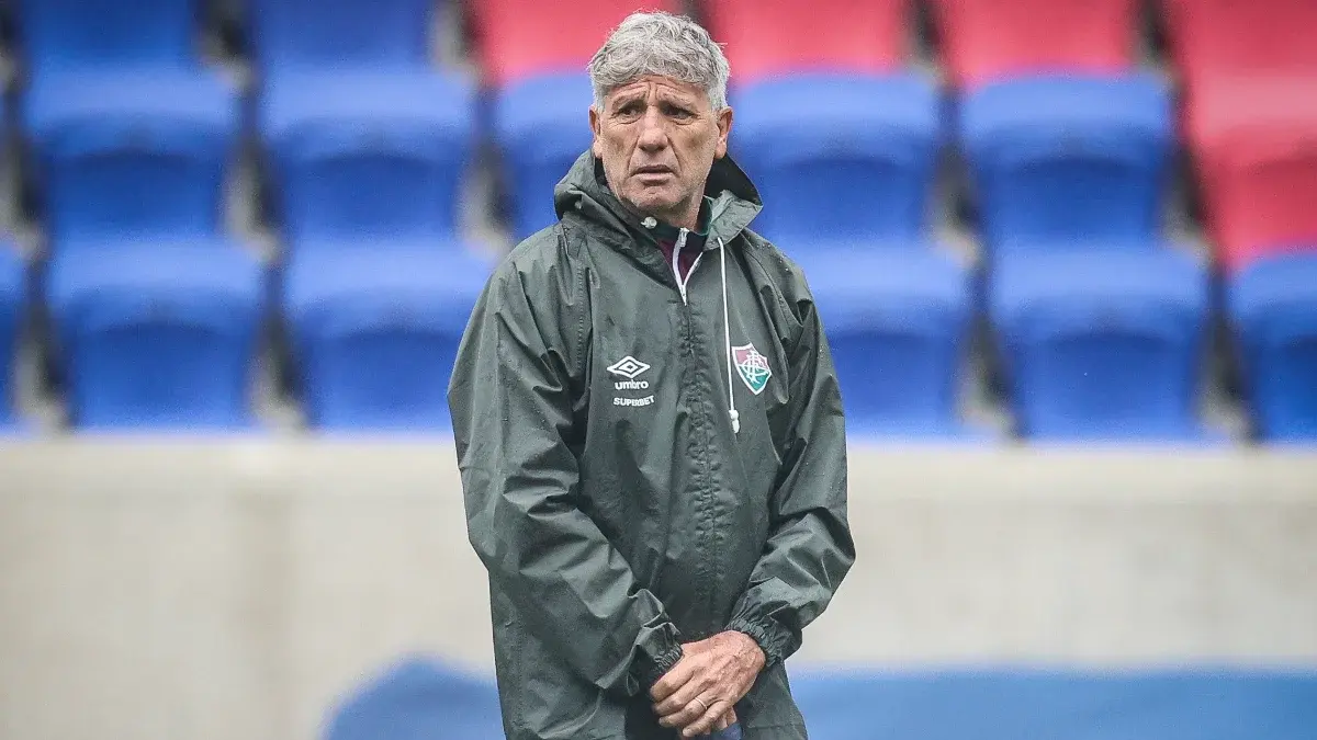 Técnico Renato Portaluppi em treino do Fluminense