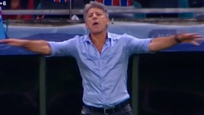 Renato, técnico do Grêmio, se incomoda com arbitragem